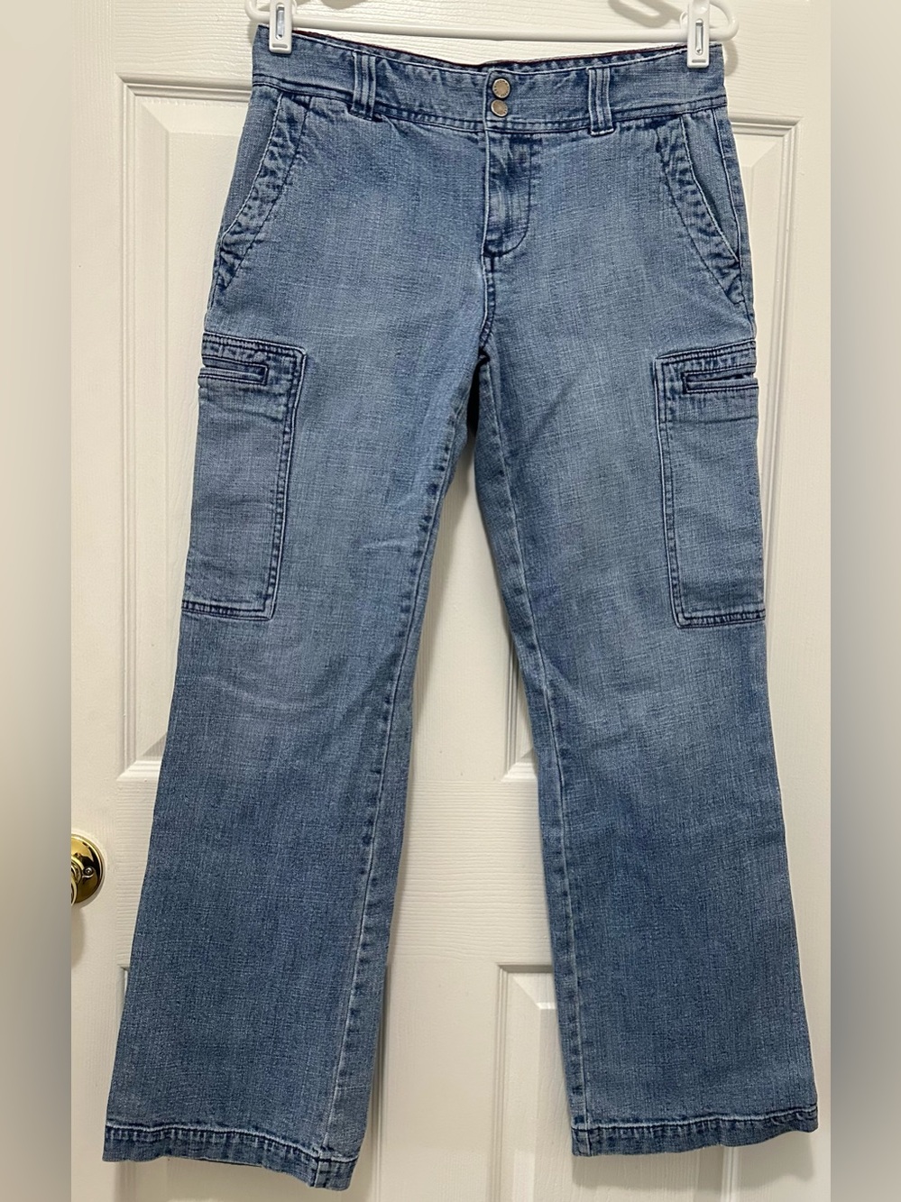 Vtg Tommy Hilfiger Women’s Cargo Boot Cut Jeans Y2K Size 6